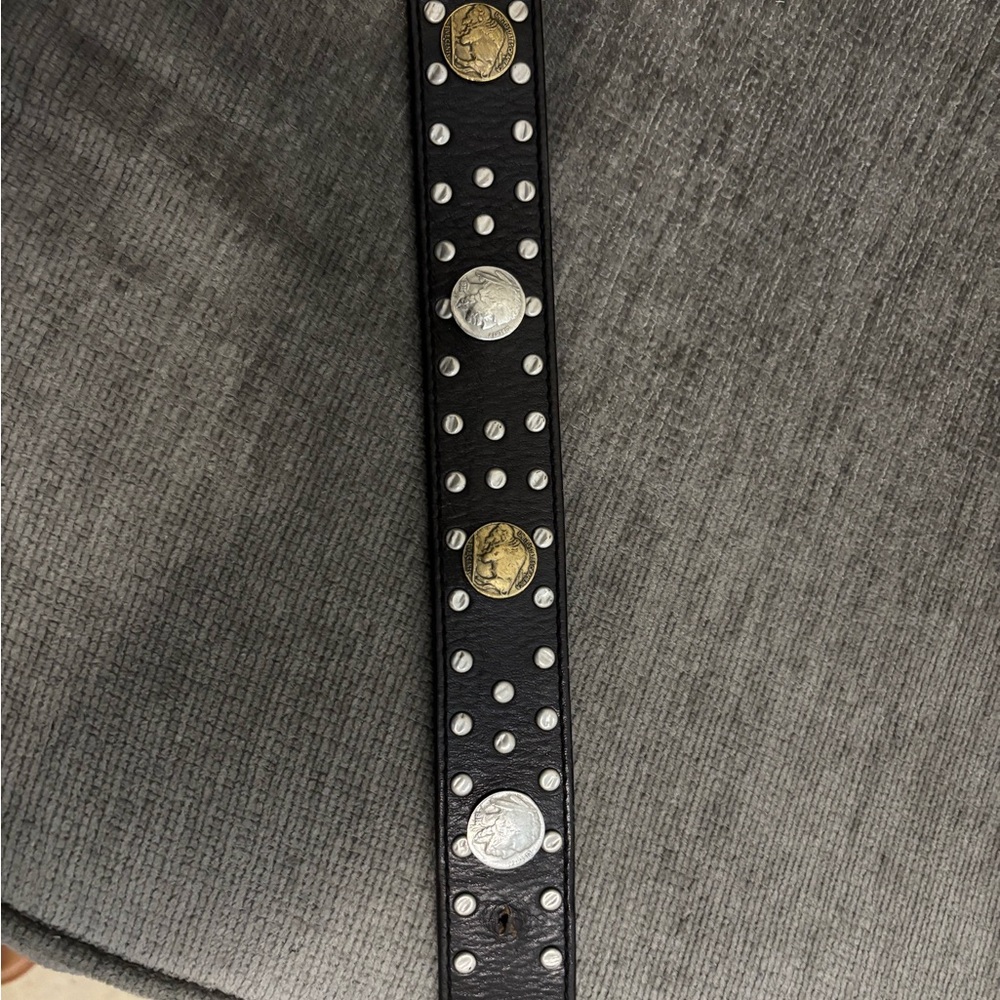 Vintage Black Leather Ralph Lauren Belt - Picture 7 of 9